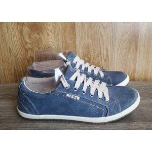 Taos Star Canvas Low Top Lace Up Blue Wash Sneakers Women's Size 8